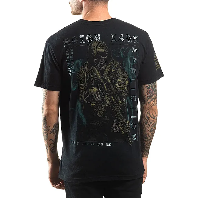 Футболка мужская AFFLICTION FD Smoke Screen Tee Black Lava Wash