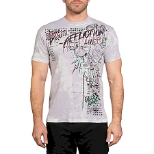 Футболка мужская AFFLICTION Warborn Saints Lilac Grey