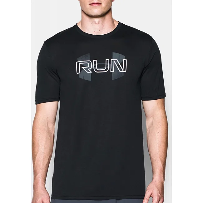 Футболка Under Armour Run Overlap T-Shirt Black