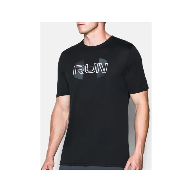 Футболка Under Armour Run Overlap T-Shirt Black