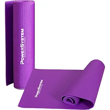 Коврик для фитнеса и йоги POWER SYSTEM PS-4014 PVC Purple (173x61x0.6)