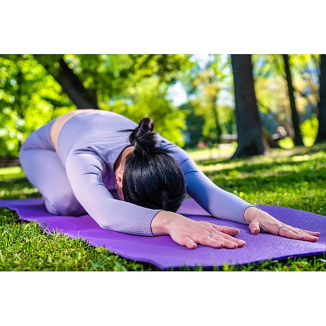 Килимок для фітнесу і йоги POWER SYSTEM PS-4014 PVC Purple (173x61x0.6)