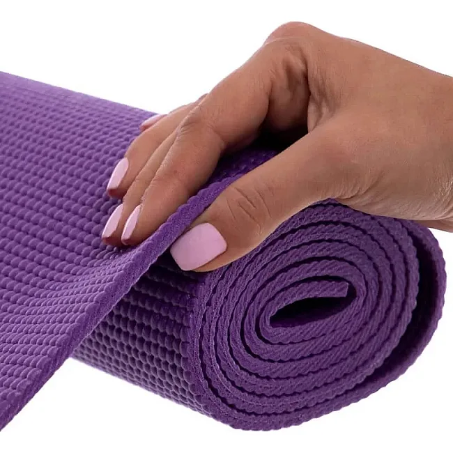 Килимок для фітнесу і йоги POWER SYSTEM PS-4014 PVC Purple (173x61x0.6)