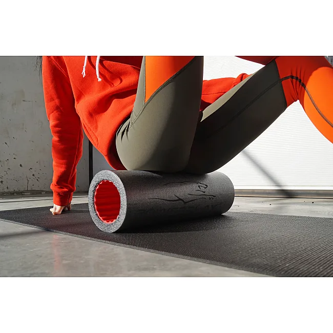 Масажний роллер (МФР рол) набір 3в1 POWERPLAY 4022 Therapy Roller Чорно-помаранчевий