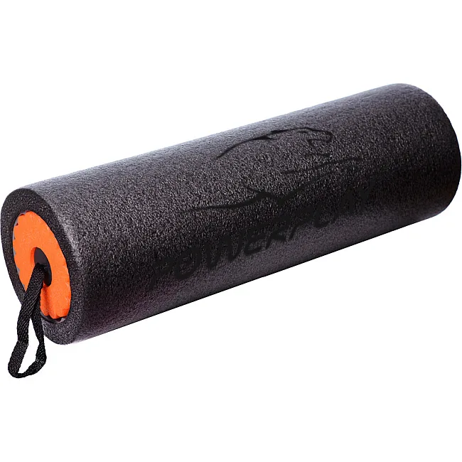 Масажний роллер (МФР рол) набір 3в1 POWERPLAY 4022 Therapy Roller Чорно-помаранчевий