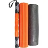 Масажний роллер (МФР рол) набір 3в1 POWERPLAY 4022 Therapy Roller Чорно-помаранчевий