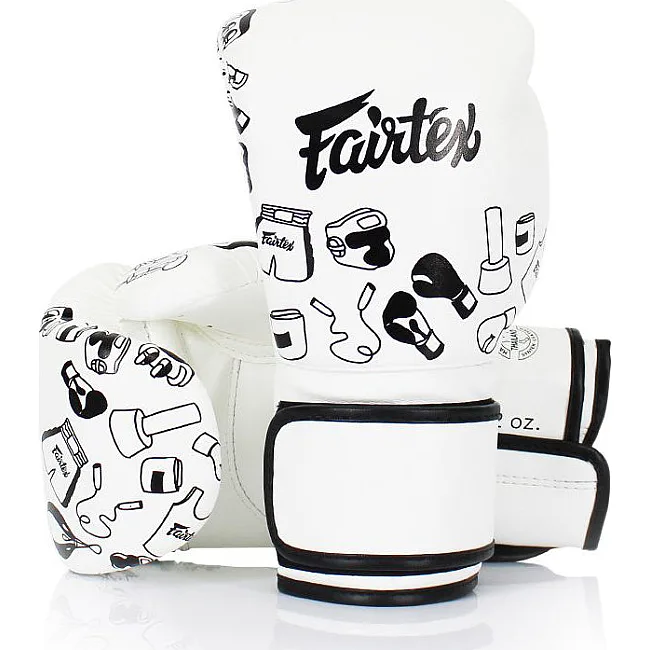 Перчатки для бокса FAIRTEX BGV14W Art Collections Graffiti White