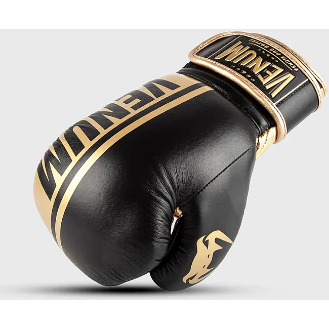 Перчатки для бокса VENUM Shield Pro Velcro Black Gold