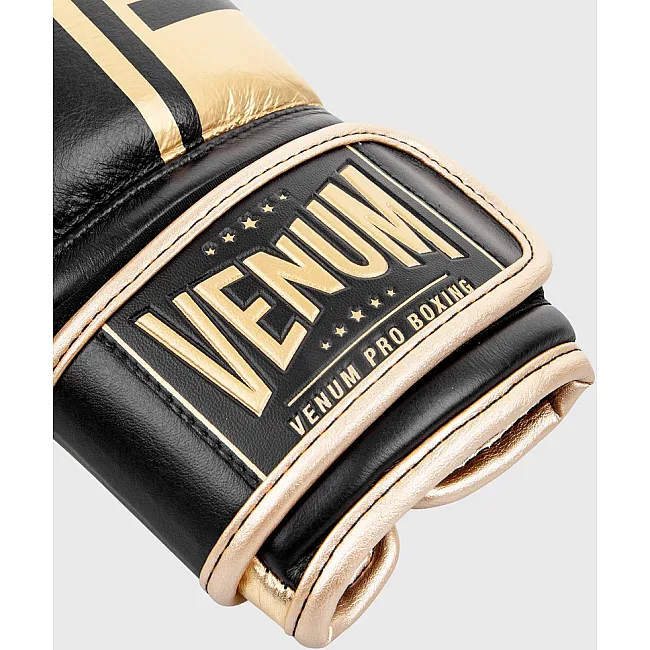 Перчатки для бокса VENUM Shield Pro Velcro Black Gold