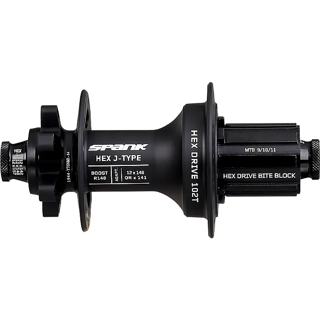 Втулка велосипедная задняя SPANK HEX J-Type Boost R148 HG 32H, Black