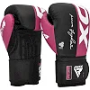 Боксерські рукавиці RDX BOXING GLOVES REX F4 чорний, рожевий