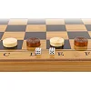 Шахматы шашки нарды 3 в 1 набор настольных игр из бамбука SP-SPORT A3140 размер 39x39см