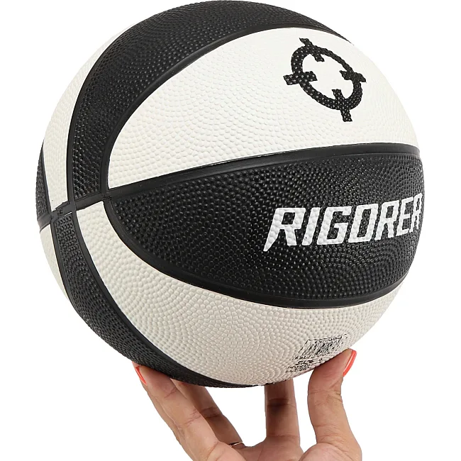 Баскетбольный мяч резиновый детский RIGORER Z322130086 (Белый-черный)