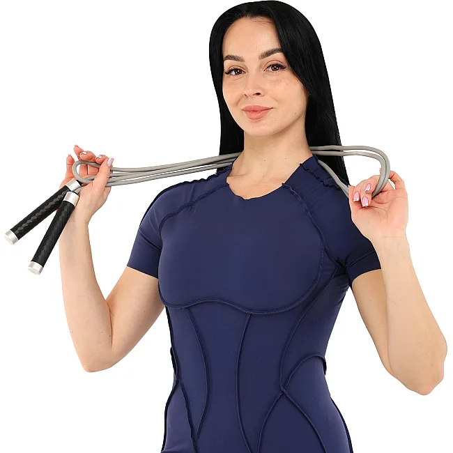 Скоростная скакалка с подшипником и ZELART FI-4879 3м (Черный)