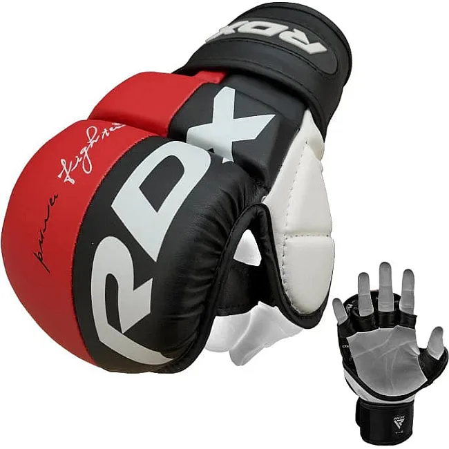 Тренировочные перчатки RDX GRAPPLING GLOVES REX T6 PLUS черный, красный, белый