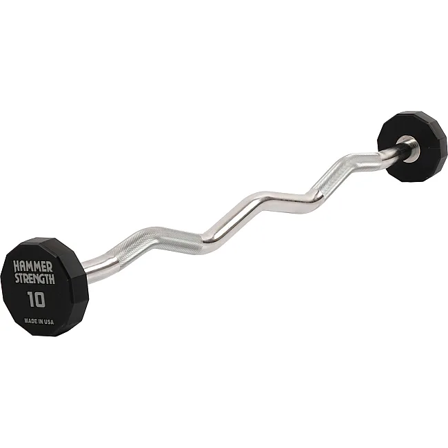 Штанга неразборная с фиксированным весом изогнутая PEV HAMMER STRENGHT TA-9978-10 (Черный)
