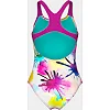 Купальник закрытый для девочек Arena SPRAYING SWIMSUIT SWIM PRO BAC белый, розовый (для детей)