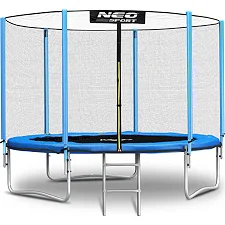 Батут Neo-Sport з зовнішньою сіткою 6 футів 183 см блакитний