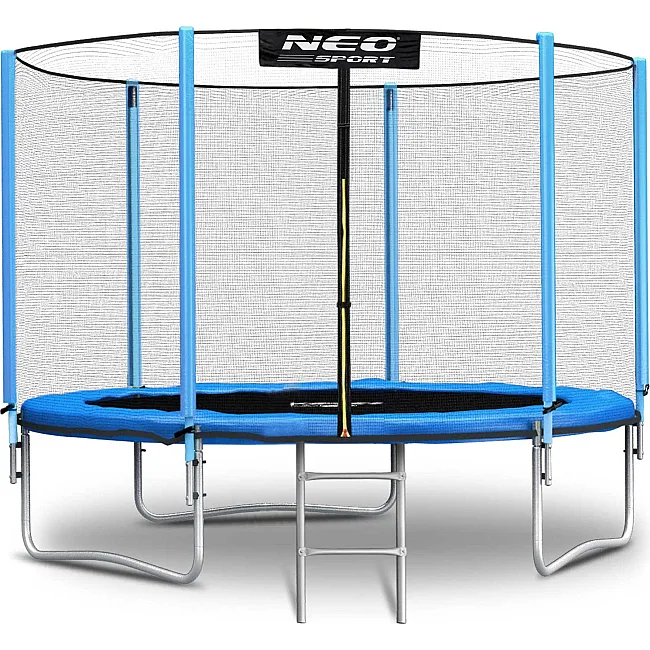 Батут Neo-Sport з зовнішньою сіткою 6 футів 183 см блакитний