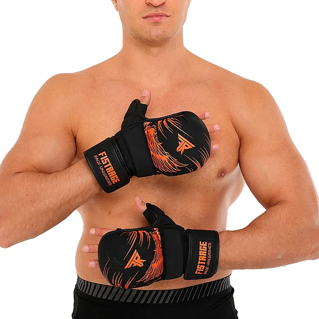 Рукавички Краби спарингові для MMA FISTRAGE VL-8437 (Чорний)