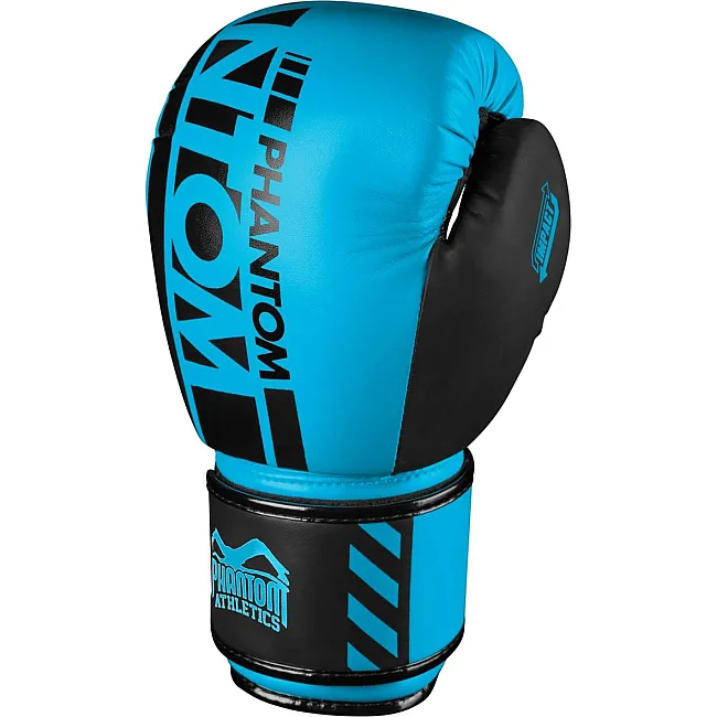 Боксерские перчатки Phantom APEX Neon Blue (капа в подарок)