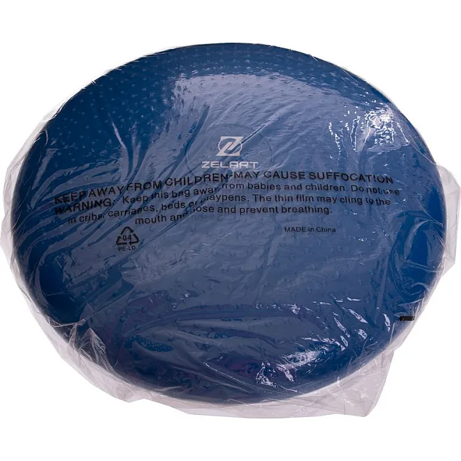 Массажная балансировочная подушка диск балансировочный BALANCE CUSHION ZELART FI-5326 диаметр-34см (Синий)