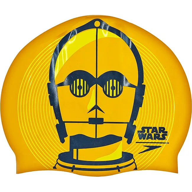 Шапочка для бассейна
 силиконовая для взрослых SPEEDO SLOGAN PRINT 808385C797 Star Wars C3PO