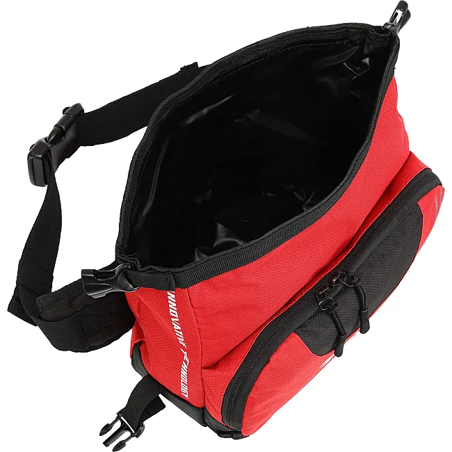 Сумка на пояс через плечо бананка TAICHI MS-6808 7л (Черный-красный)