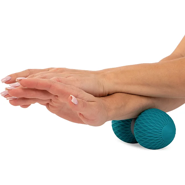 Мяч массажный двойной для МФР и самомассажа Duoball SP-SPORT
 FI-0727 ø6,5см (Серый)