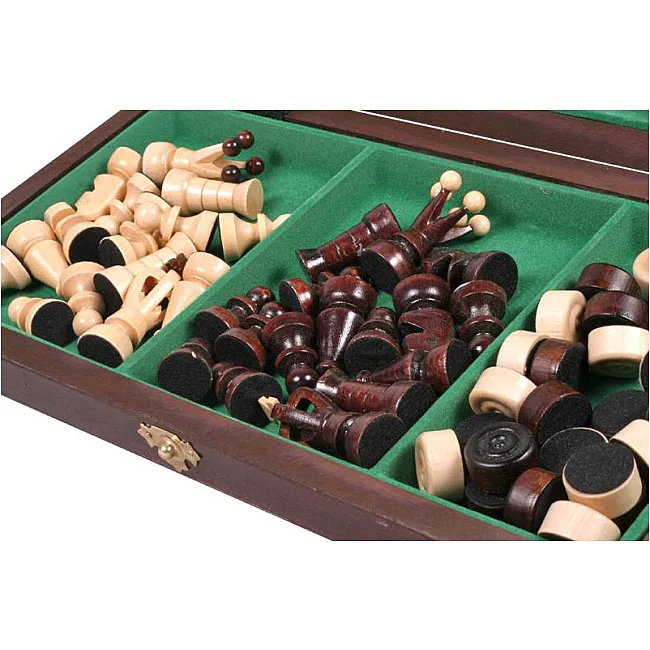 Шахматы MADON Набор: шахматы, шашки 35х35см арт MD165A