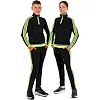 Спортивный костюм детский лонгслив на молнии и брюки LIDONG LD-2001T 26-32 (Черный-салатовый)