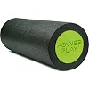Массажный ролик (роллер) гладкий PowerPlay 4021 Fitness Roller Черно-зеленый (45x15см.)