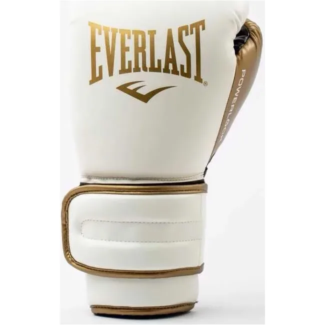 Боксерські рукавиці Everlast POWERLOCK 2R TRAINING GLOVE білий, золотий 10 унцій