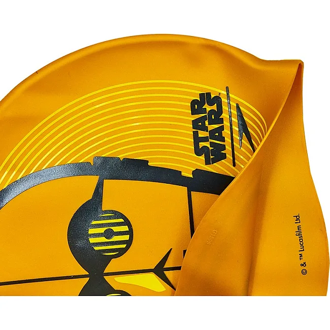 Шапочка для бассейна
 силиконовая для взрослых SPEEDO SLOGAN PRINT 808385C797 Star Wars C3PO