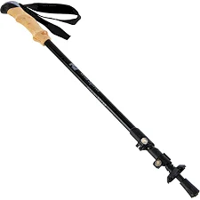 Палка для скандинавской ходьбы с пробковой ручкой Wind Spirits TY-2952 65-135см (Черный)