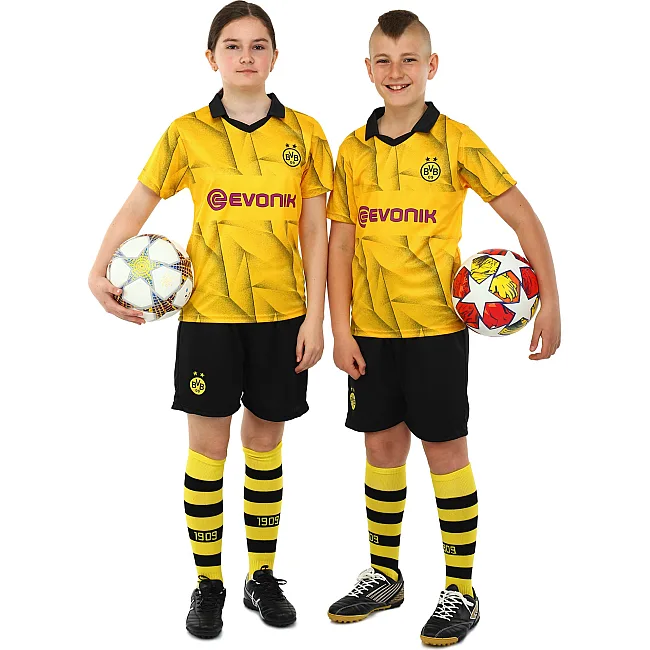 Розпродаж! Футбольна форма дитяча із символікою клубу BORUSSIA DORTMUND гостьова 2024 SP-SPORT CO-6358 20-28