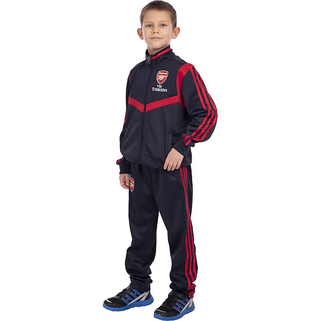 Спортивний костюм дитячий із символікою футбольного клубу ARSENAL кофта на блискавці та штани LIDONG LD-6125K-A 26-32 (Темно-синій-червоний)