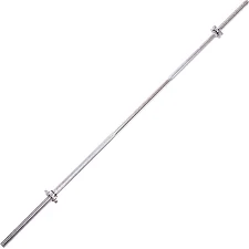 Гриф для штанги хромированный прямой с замками SHUANG CAI SPORTS SC-80123 (TA-8068) длина 1,8м диаметр-28мм вес-8,5кг хром