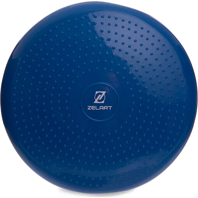 Массажная балансировочная подушка диск балансировочный BALANCE CUSHION ZELART FI-5326 диаметр-34см (Синий)