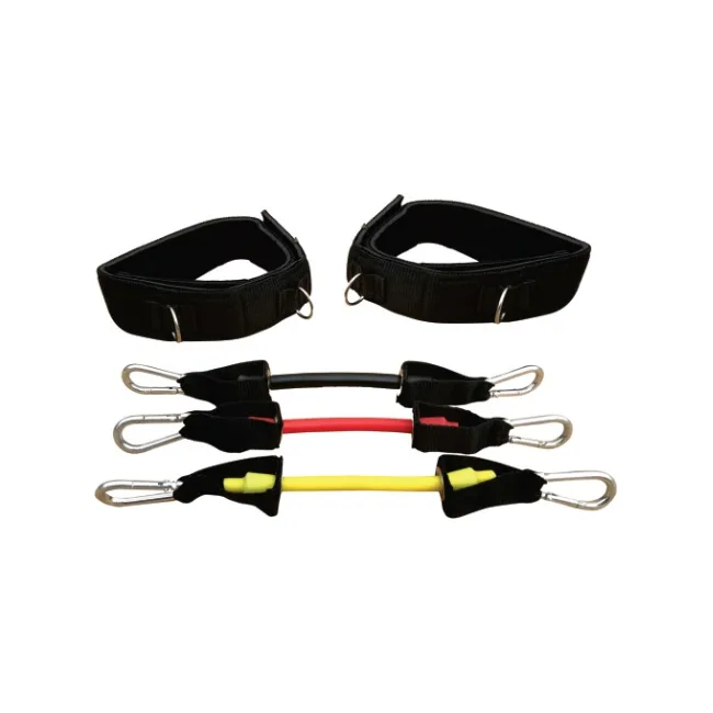 Эспандер латеральный универсальный META Stepper Ankle Resistance tube черный, желтый, красный O