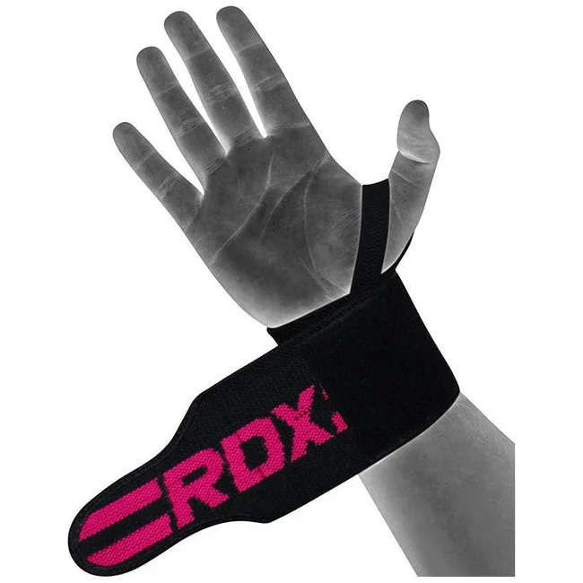 Бинты для запястий (кистовые бинты) RDX W2 Gym Wrist Wraps Pink Pro