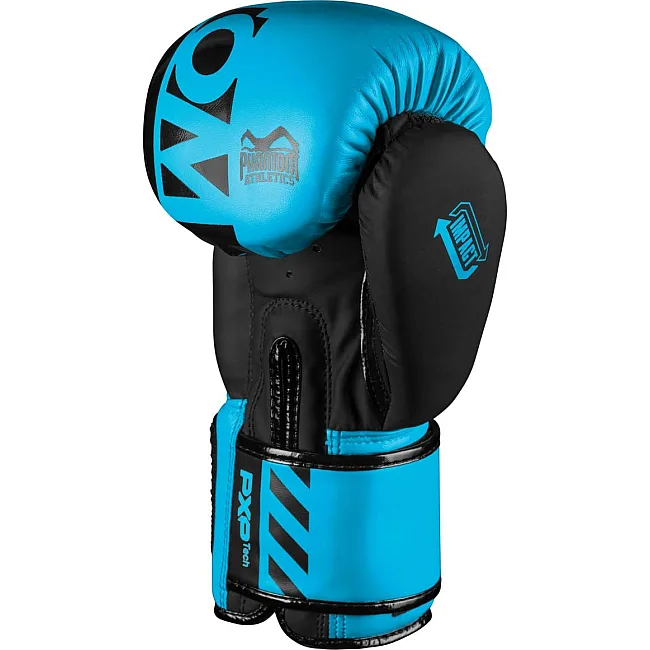 Боксерские перчатки Phantom APEX Neon Blue (капа в подарок)
