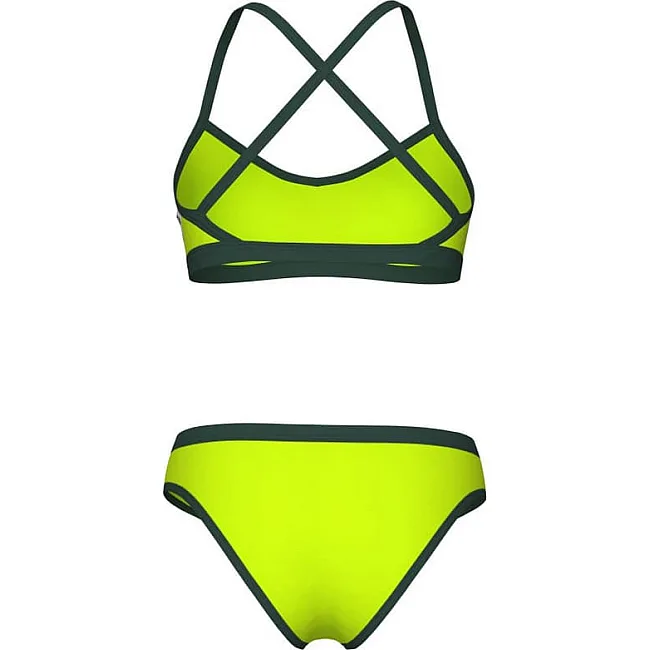 Раздельный купальник для женщин Arena ICONS BIKINI CROSS BACK SOLID салатовый
