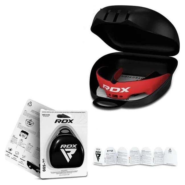 Капа для бокса RDX 3w взрослая (возраст 12+) Red/Black