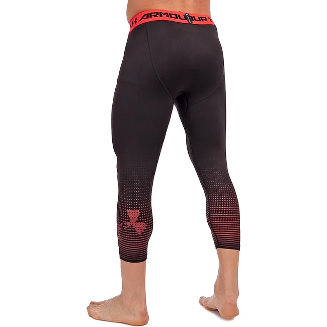 Компрессионные штаны леггинсы тайтсы UNDER ARMOUR CO-8252 (Черный-красный)