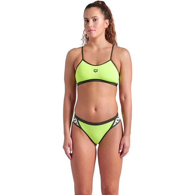 Раздельный купальник для женщин Arena ICONS BIKINI CROSS BACK SOLID салатовый