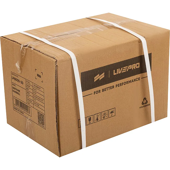 Гантели профессиональные
 с полиуретановым покрытием LiveUp LP8000-30 2шт по 30кг