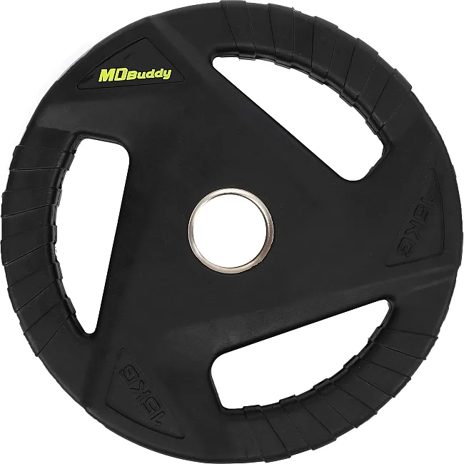 Блин для штанги обрезиненный
 MD Buddy TA-9649-15 51мм 15кг