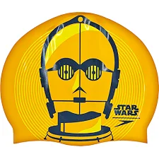 Шапочка для бассейна силиконовая для взрослых SPEEDO SLOGAN PRINT 808385C797 Star Wars C3PO