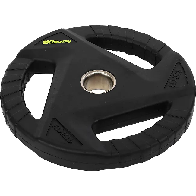 Блин для штанги обрезиненный
 MD Buddy TA-9649-15 51мм 15кг